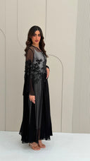 عباية مناسبات باللون الأسود - 2039 - صورة 2